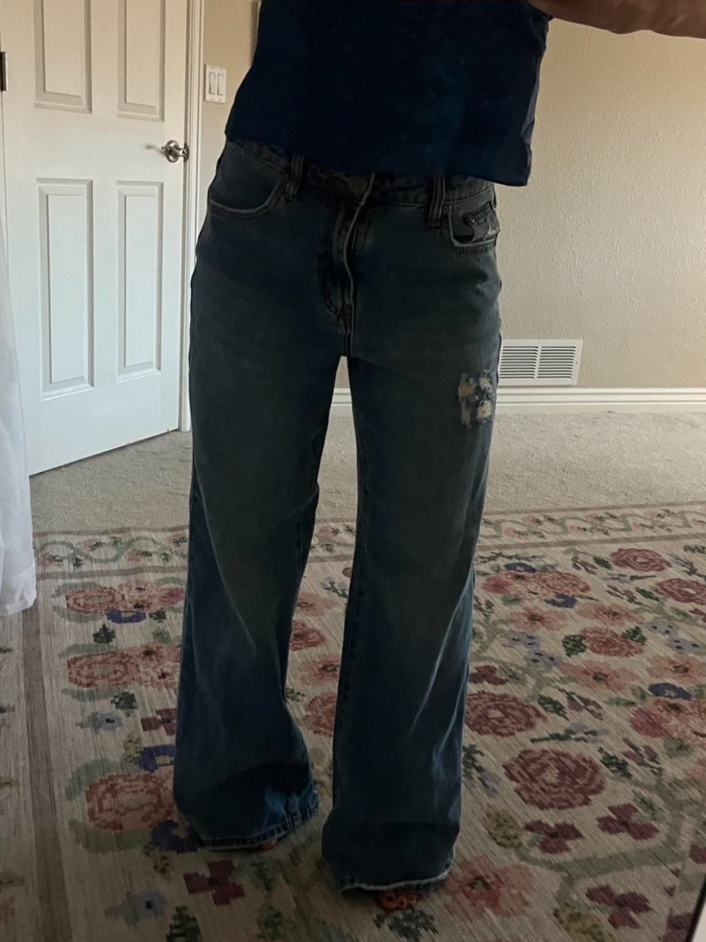 NWOT One Teaspoon Mid Rise Wide Leg Jeans Size 26